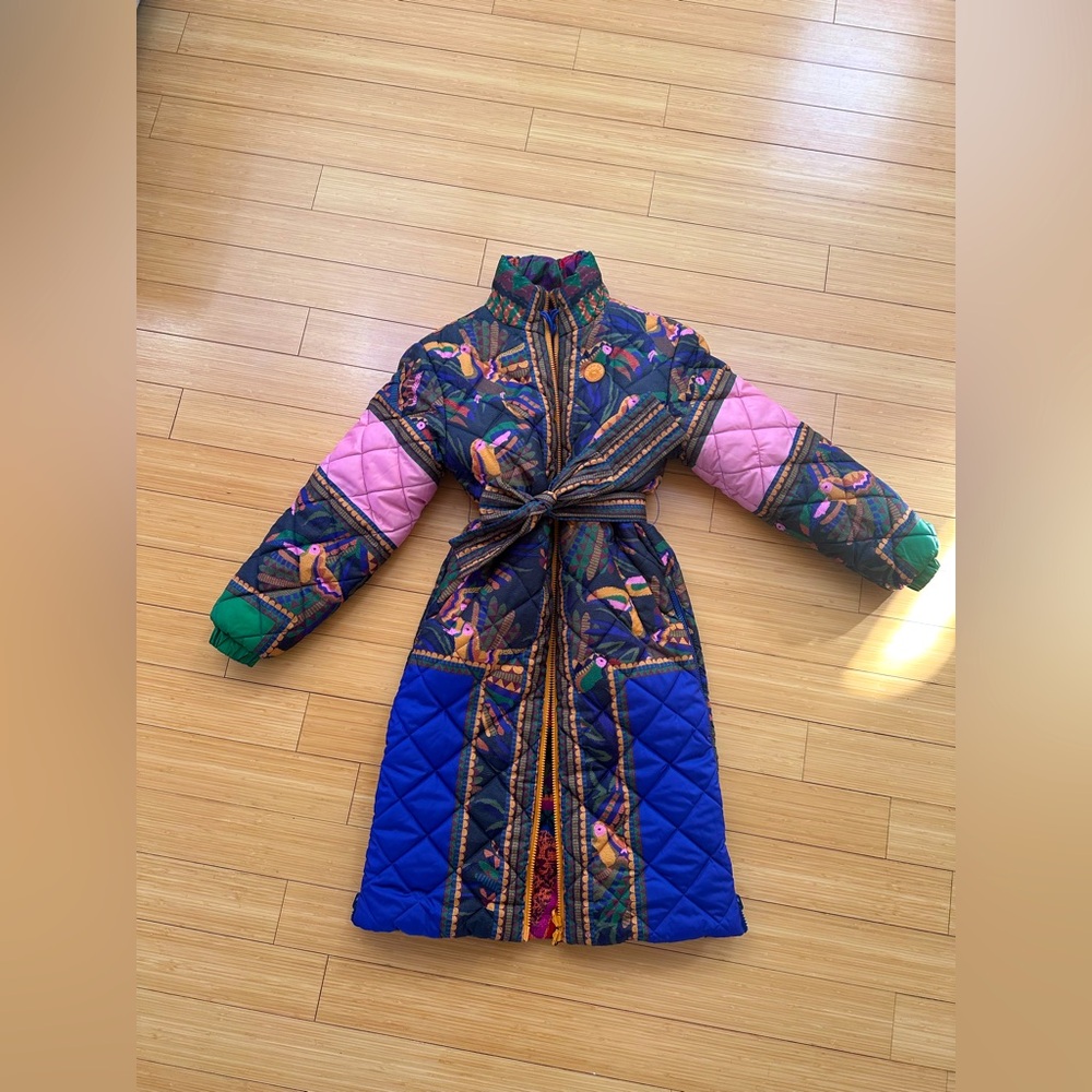 Farm Rio Tucan reversible padded coat